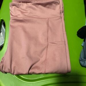 Pink High Waisted Pocket Leggings